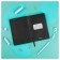 Note book A5 80 sheets in a line, leatherette, meshu "ic", a solid cover, embossing foil, cutting, block offset