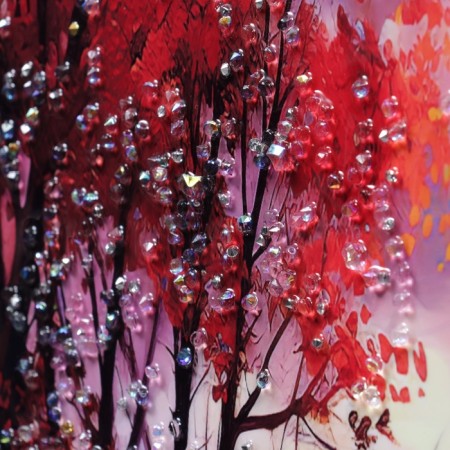 Acrylic painting "Spring in the village" 39.5x60 cm-2