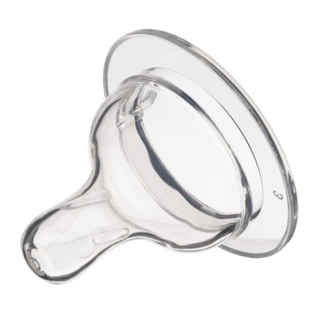 Silicone nipple on a bottle, wide throat, from 6 months, fast stream-4