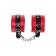Toyfa Theatre shackles, leather, 28 cm, red color