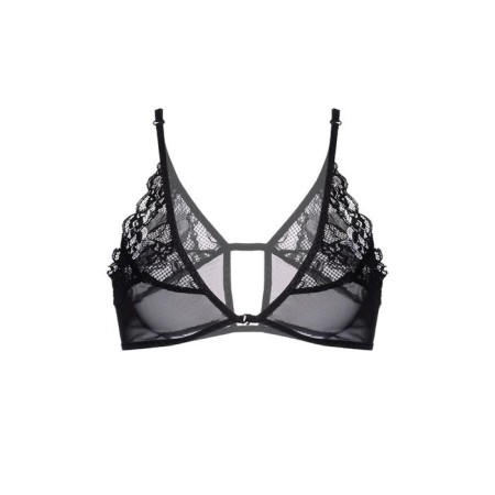 Bralett Erolata Odette, with a fasting in front, color black, size 50-52-6