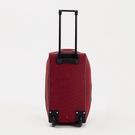 Road bag on wheels, a lightning department, with an increase, an outer pocket, burgundy color-3