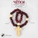Parsing wooden "Orthodox" 32 beads, cross, red color