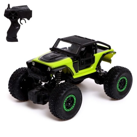 Radio -controlled jeep "Krauler", 1:20, works from the battery, the color is green