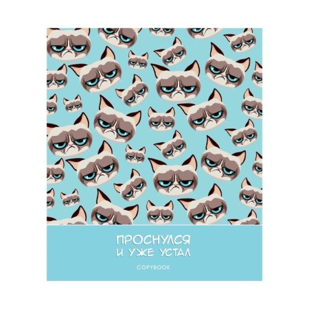 Notebook of 48 sheets in the Calligrata Top Cat "Cat Mem", cover coated cardboard, glossy lamination, selective twin-lame, offset unit, whitewash 95%, mix-3