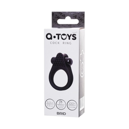 Vibrooko on the penis A-Toys byfa Brid, silicone, black color, 6.3 cm, D 3.1 cm-7