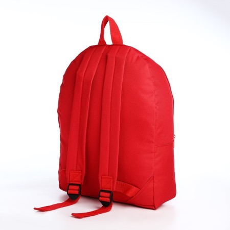A backpack on the zipper is youth, external pocket, red color-3