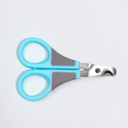 Cooperus scissors curved, hole 7 mm, blue with gray-4