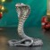Figure "Royal Cobra Snake" Silver, 14x8x17cm
