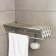 The shelf is sliding with the holder of towels, 4 hooks 14.5 × 12 (35) × 58.5 cm