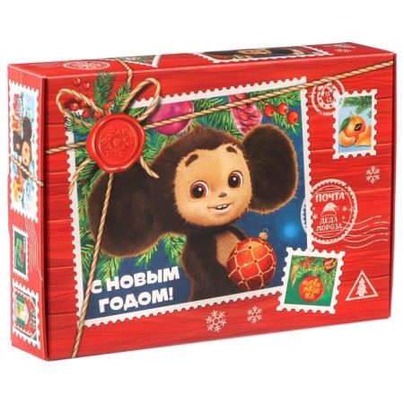 Gift box "Happy New Year!", Cheburashka Parcona, 21x15x5 cm-3