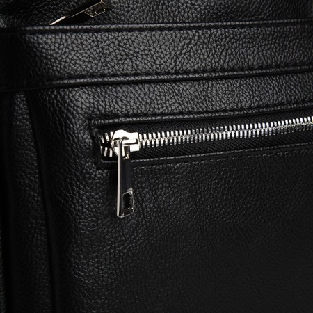Male bag over the shoulder, Textura, artificial leather, black color-5