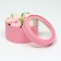 Box - tube 2 in 1, with a transparent lid "Pink", 21 x 11 - 18 x 10 cm