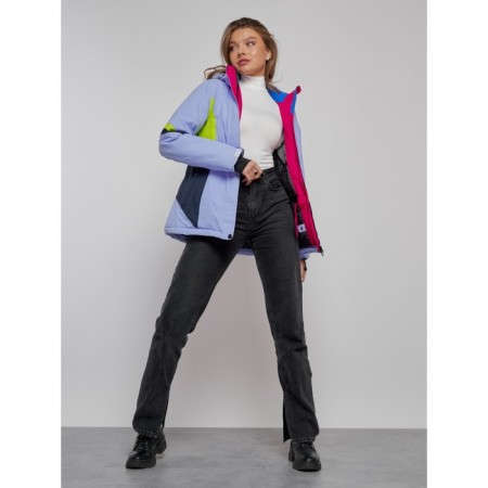 Ski jacket women's winter, size 44, purple color-17