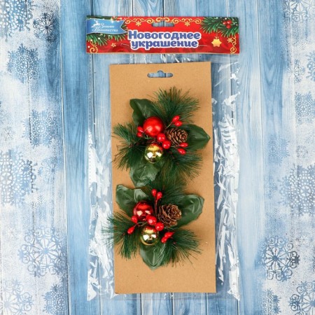 Jewelry decoration "Winter Miracle" (set 2 pcs) Bill balls, 12x11 cm-2
