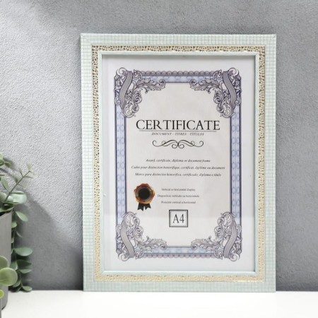 Photo frame Plastic format A4 "Mosaic and gold mica" 33.3x24.7 cm
