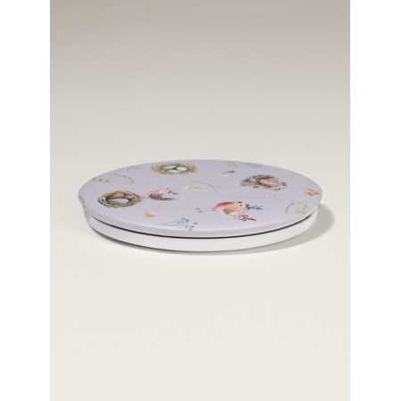 Folding mirror "birds", d = 7.3 cm, with an increase, the color is lilac-3