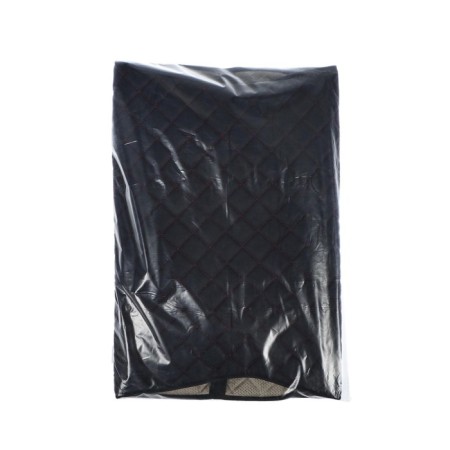 A cape on the seat "Alcantara" 140 x 52 cm, black with a red line-5