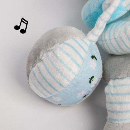 Stretching - spiral with toys arc on a stroller / crib for babies 0+ "Elephant", Blue color, Kroshka I'm 504-3