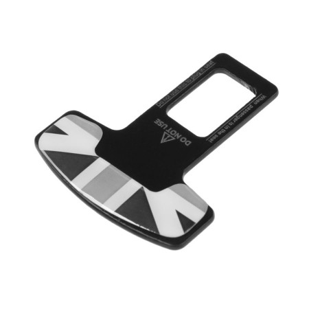 Safety belt plug "flag", metal, black-2