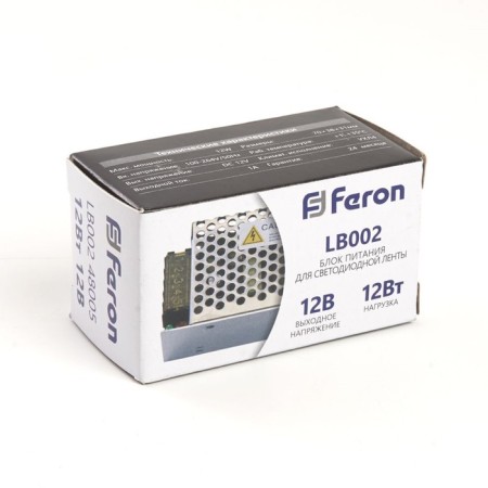 Electronic transformer for 12 W LED tape, Feron, LB002, 1A, 12 W-3