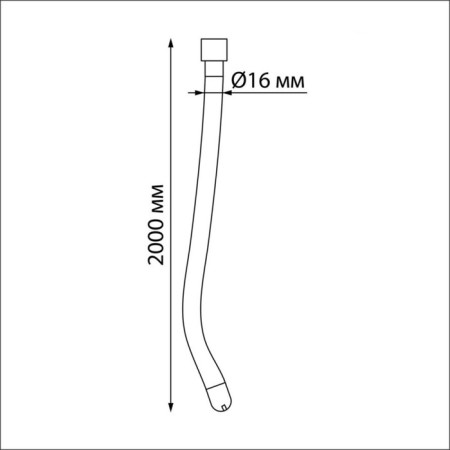 Suspending kit with a 2-meter cable Novotech. RAMO, 10x2000x10 mm, black color-1