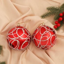 Set of balls plastic D-10 cm, 2 pcs 