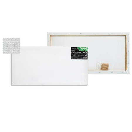 Canvas on the subframe, cotton 100%, 1.6 x 30 x 60 cm, acrylic soil, medium -grained, 380 g/m²
