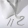 Set 2 objects: earrings, necklace "ice" path with a ladder, white color in silver, 39 cm