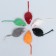 A toy for cats "Small Mouse", natural rabbit fur, 5 cm, mix of flowers