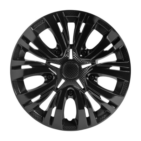 Wheel caps 14 "Lyon", Black Gloss, Carbon, 2 pcs Airline AWCC-14-04-1