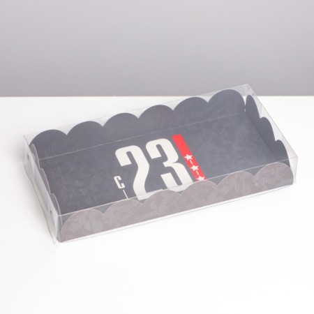 Bearbox, confectionery packaging with PVC lid, February 23, 10.5 x 21 x 3 cm
