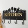 Decorative tree hooks "kitchen accessories" black, mirror 4.3x34x22.3 cm