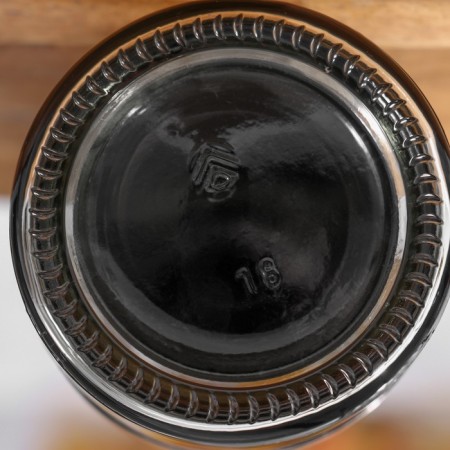 Glass bottle for sauces and oil "Style", 250 ml, h = 18.5 cm, black cover color-6