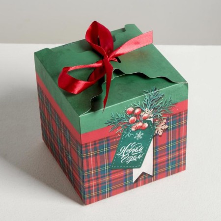 Folding boxes “Happy New Year!”, 12 x 12 x 12 cm, new year-3