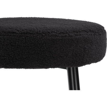 Barrier stool Plato Metal/Builder fabric, black/black 43x43x65 cm-3