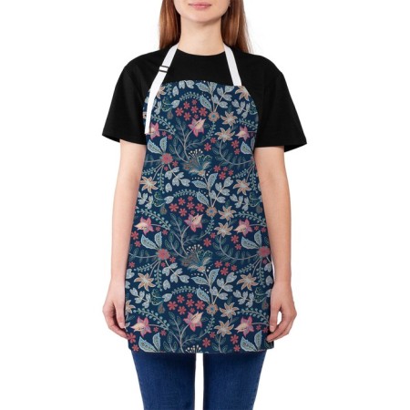 Apron kitchen with a photo print "Flower Field", adjustable, size OS
