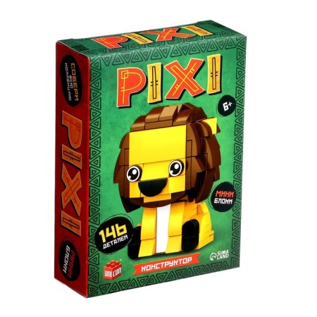 Designer "Pixi. Lion ", mini blocks, 146 parts-1
