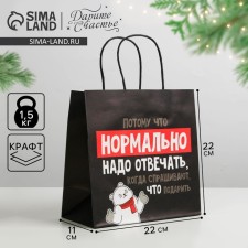 Gift package “Normally must answer”, 22 x 22 x 11 cm, new year