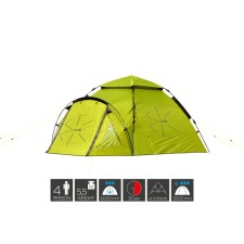 The semi-automatic tent is 4 seats. Norfin Hake 4 NF