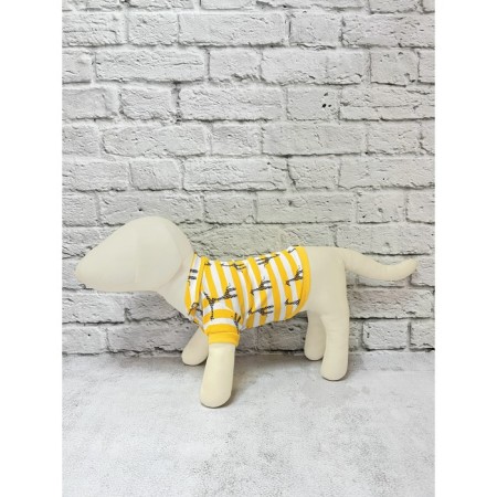 Polo with muffles for dogs "Giraffes", size 25 (DS 25 cm, OG 35-37 cm), cotton 1026-3