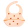 Bibslate for feeding "Bear", silicone, with pockets, beige
