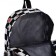 School backpack from textiles on lightning, 3 pockets, black color
