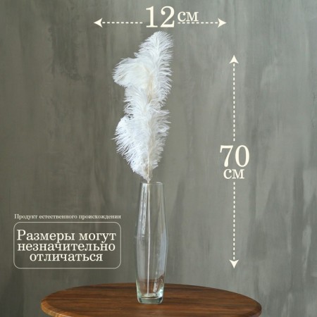 Decor of feathers "Fountain" on the leg, height - 70 cm-1