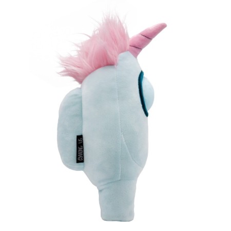 Plush AMONG US Toy with a horn, 30 cm, light blue-1