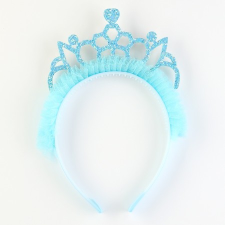 Carnival set "Princess" 3 objects: skirt, rim, rod, color of blue-4