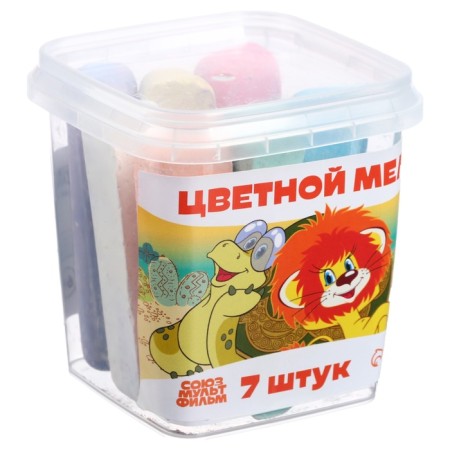 Набор цветных мелков Львёнок и Черепаха, 7 цветов-4