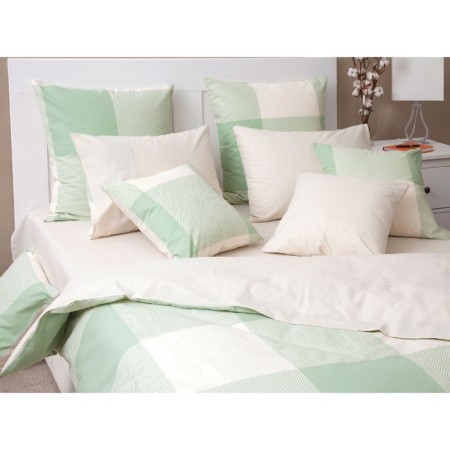 London Pistachi bedding, size 220x240 cm, 140x205 cm - 2 pcs, 70x70 cm - 2 pcs-1