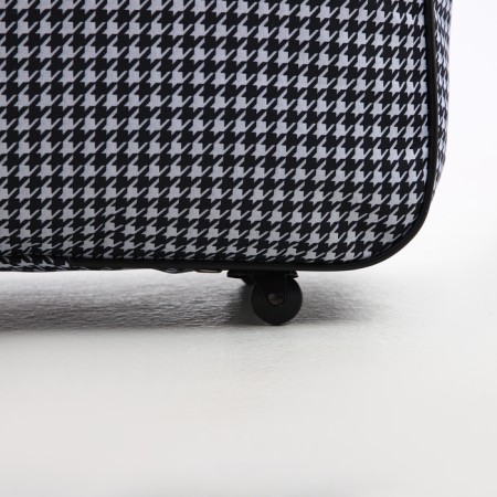 Road bag on wheels, lightning department, 3 outer pockets, long belt, white/black color-2