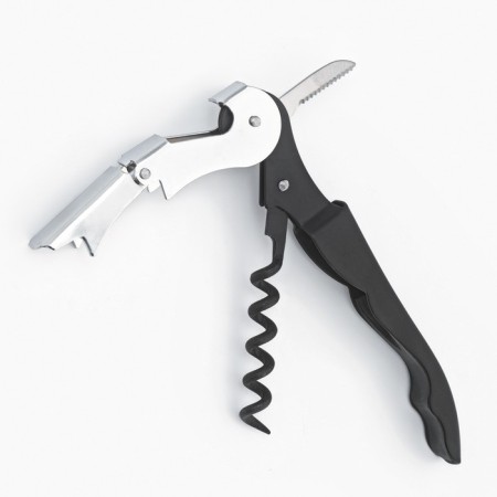 Knife with a corkscrew and opening